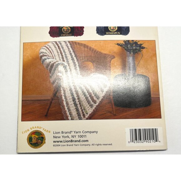 Lion Brand Yarn Afghan 3 Pattern Booklet Crochet Thick Quick Homespun Chenille - Picture 5 of 6